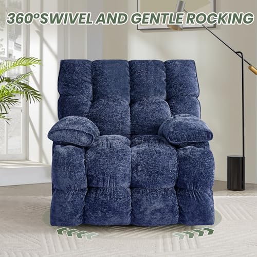 400lbs Oversized Power Swivel Rocker Recliner Chair - Image 6