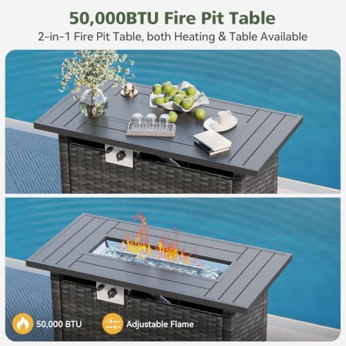 Aoxun 10 Piece Outdoor Patio Furniture Set - Image 6