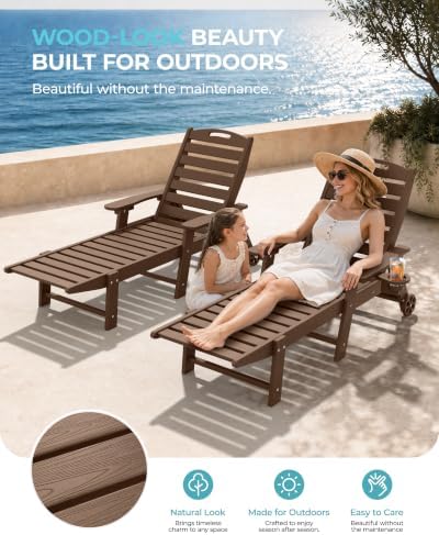 Ciokea Lounge Chair Outdoor Set of 6, Oversized Chaise Lounge Chair - Image 3