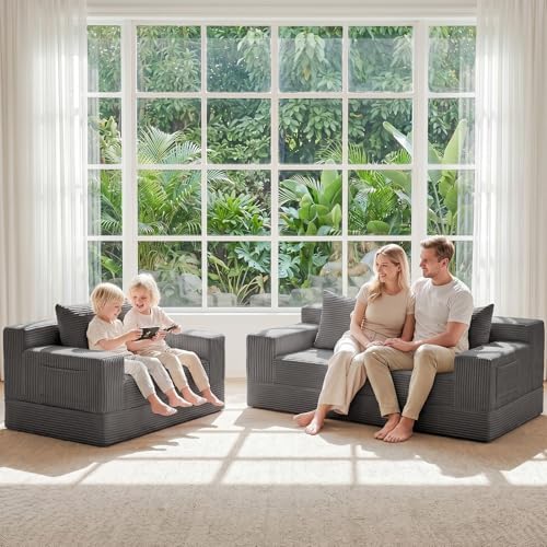 Convertible Sofa Bed, Small Boneless Couch & Boneless Loveseat, Pull Out Couch - Image 2
