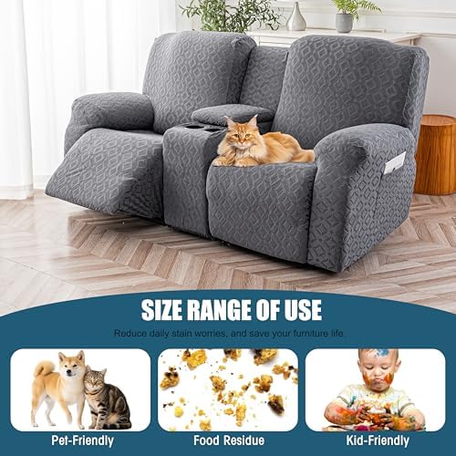 Genina Waterproof Recliner Loveseat Cover, 2 Seat - Image 6