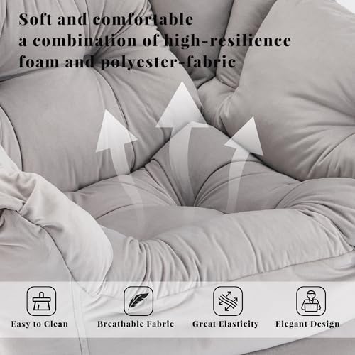 Lazy Chair with Ottoman, Comfy Reading Chair - Image 6
