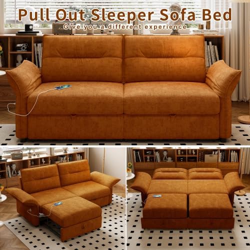85"Convertible Queen Pull Out Sleeper Sofa Bed - Image 7
