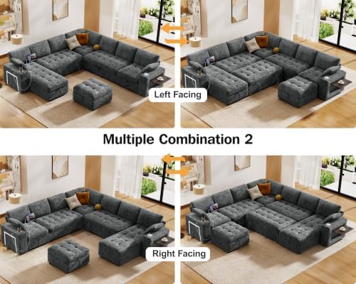 Vipbear 111" Modular Sectional Sleeper Sofa - Image 5