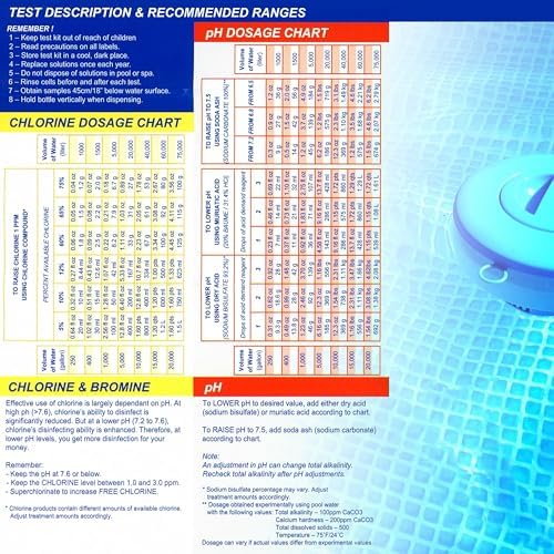 U.S. Pool Supply Swimming Pool & Spa Test Kit Refill Solutions, Test Water - Image 5