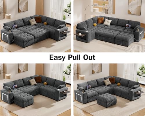 Vipbear 111" Modular Sectional Sleeper Sofa - Image 6