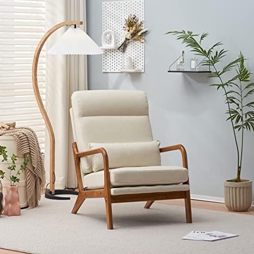 Karl home Accent Chair High Back Mid-Century Modern by Karlhome