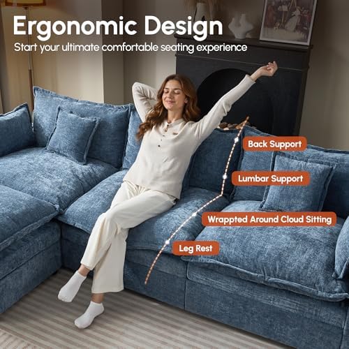 108" Oversize Modular Sectional Couch U Shaped - Image 3