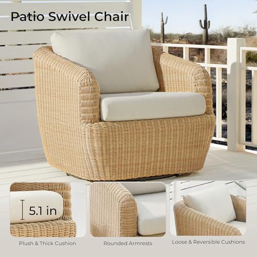 CHITA 3-Pieces Patio Wicker Bistro Set, Outdoor Furniture Set - Image 3