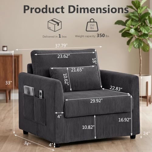 38" Oversized Accent Chair - Image 2