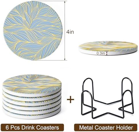 6Pcs Absorbent Coasters Set - Image 2