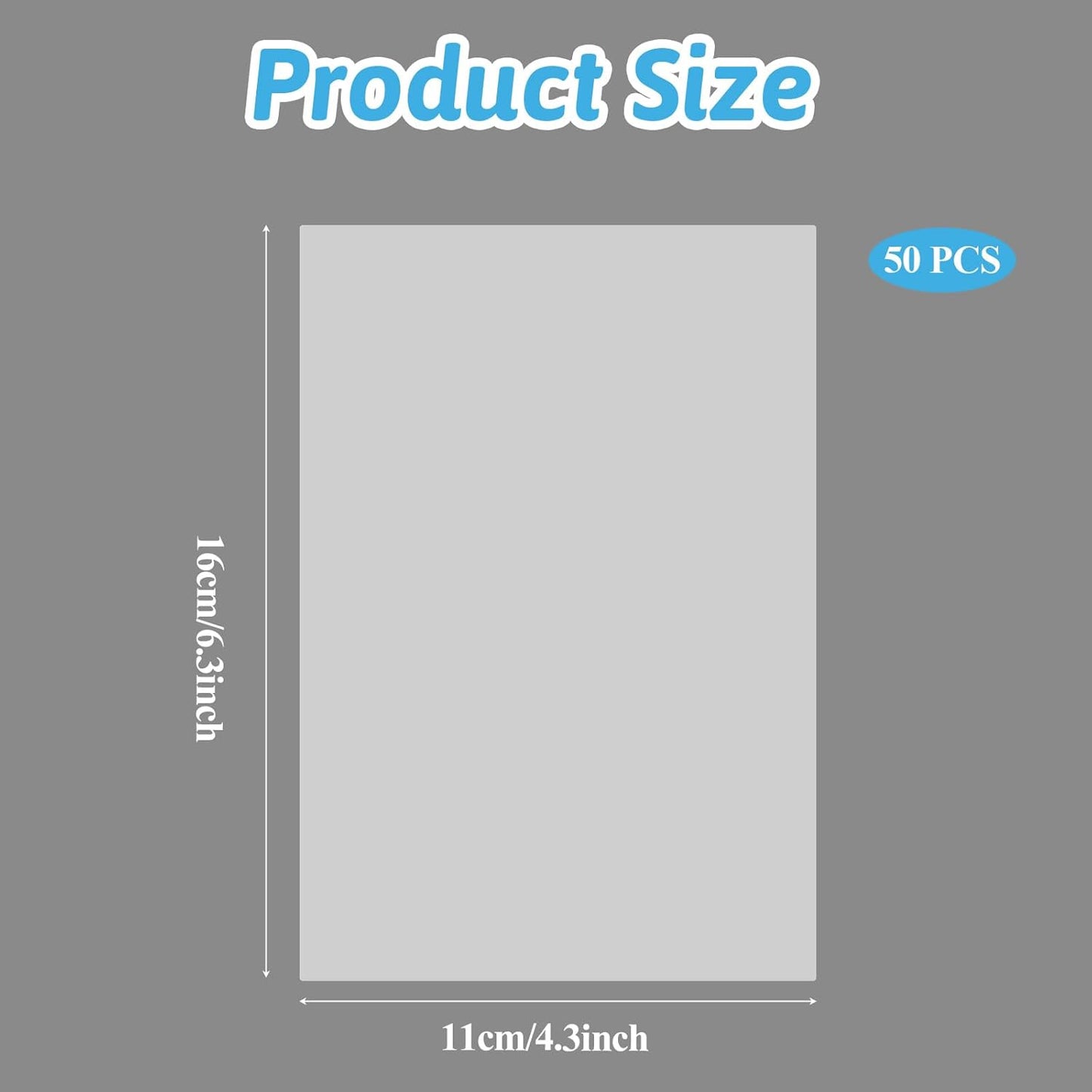 50 Pcs Heat Resistant Clear Acetate Sheets - 4.3x6.3 inch for Handmade Crafts, Transparent Plastic Sheets, BPA Free, Heat Shrink Papers, Anti-static & Easy to Cut