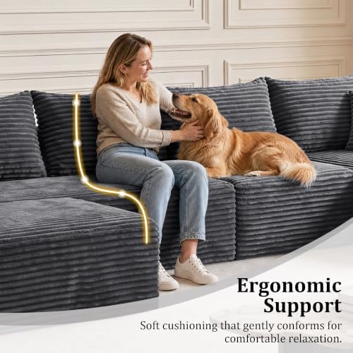 Boneless Couch U-Shaped Sectional Sofa - Image 6