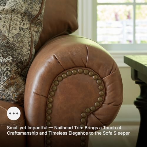 Signature Design by Ashley Carianna Queen Sofa Sleeper, Caramel Brown - Image 5
