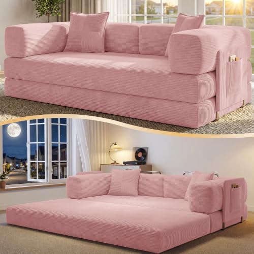 78.8" Convertible Futon Sofa Bed, Boneless Couch by CUBENTE