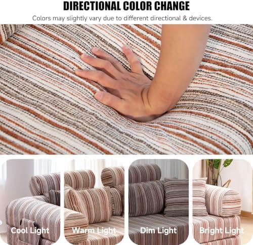 79" Memory Foam Sofa Bed, High Headrest Convertible Futon Boneless Couch - Image 7