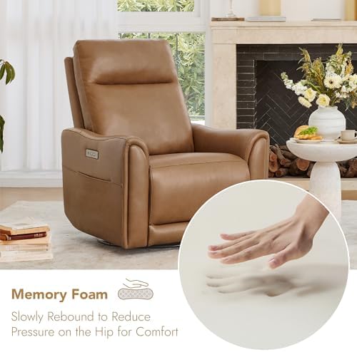Watson & Whitely Power Recliner Chairs, Genuine Leather Saddle - Image 6