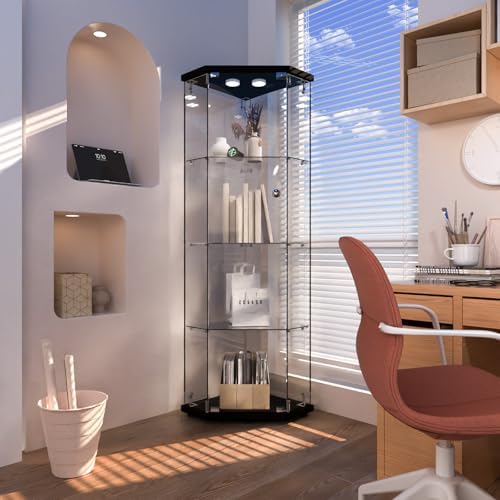 Beauty4U Corner Glass Display Cabinet - Image 7