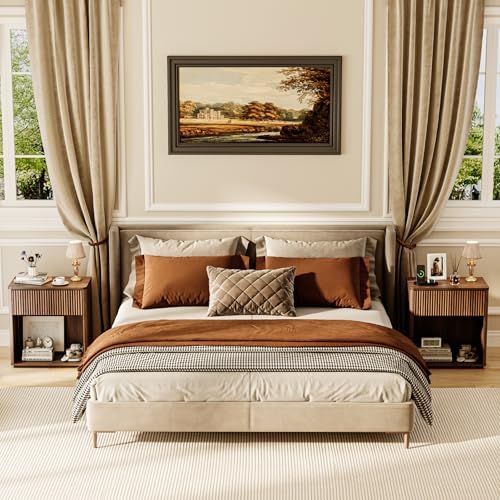 Modern Fluted Nightstand Set of 2 - Image 6