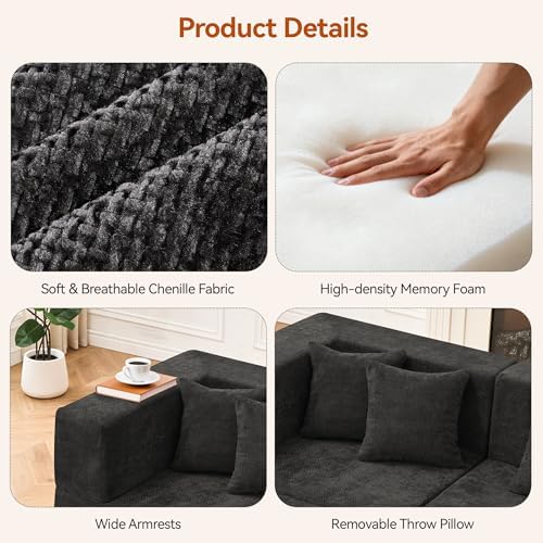 MONVANE 130'' Modular Sectional Cloud Couch - Image 5