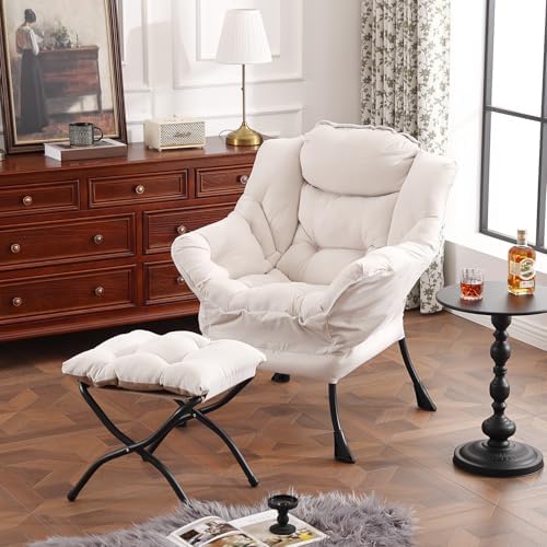 Furlide Lazy Chair with Ottoman, Soft Comfy Chair by Furlide