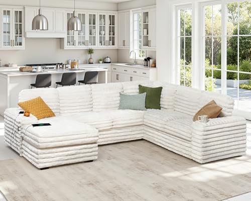 112" Sectional Couch, U Shaped Couch by AMERLIFE