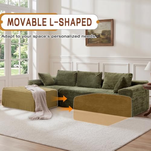 Korser 110" L-Shaped Modular Sectional Sofa - Image 6
