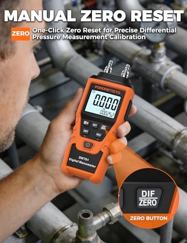 DMT01 Digital Manometer POROMETISTO, Manual Calibration Custom Zero - Image 5