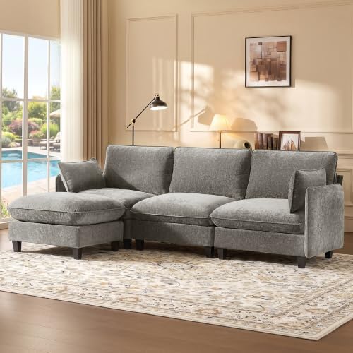 Ihanherry Modular Sectional Sofa, Chenille Deep Seat Couch by iHanHerry