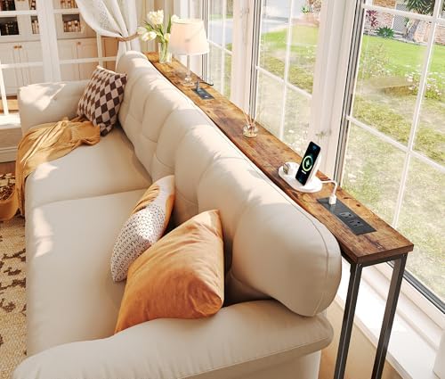 SUPERJARE 86.6 inch Narrow Behind Couch Table - Image 6