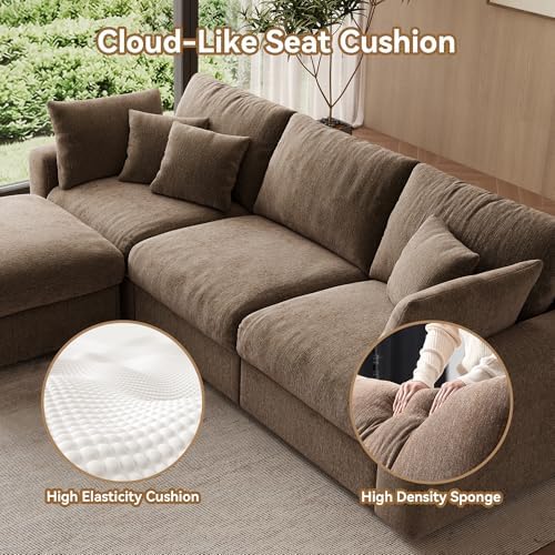 WorthFurni 110” Cloud Sectional Couches - Image 5