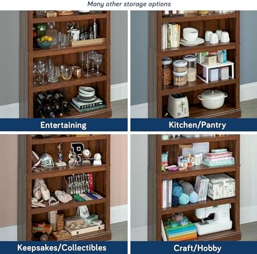 Sauder Miscellaneous Storage 5-Shelf Bookcase/ Book shelf, Washington Cherry - Image 6