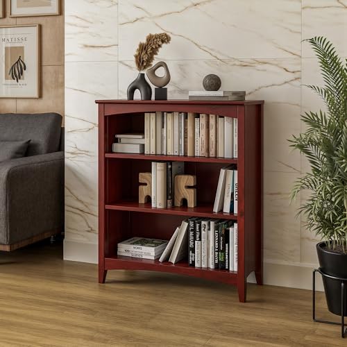 Camaflexi Shaker Style 3 Shelf Bookcase/Solid Wood / 36" High/Adjustable - Image 2