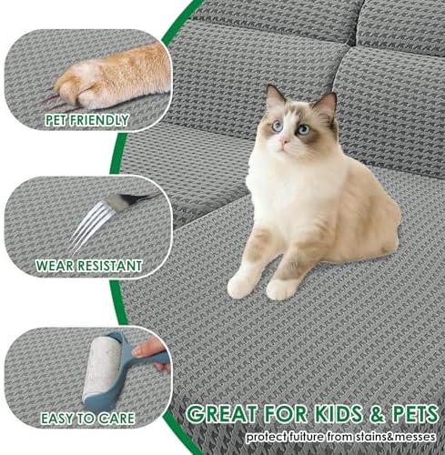 MAXIJIN Couch Cushion Covers for Sectional Sofa, Stretch Sofa Cushion Cover - Image 4