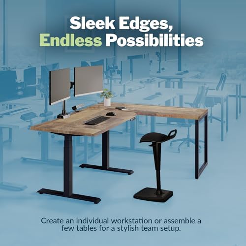 Vari Table for Home Office – 60x24 – Reclaimed Wood/Black - Image 4