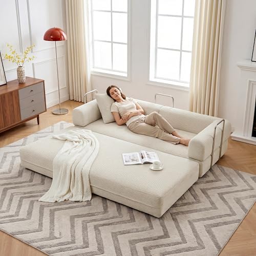 Futon Sofa Bed Modular Loveseat Sleeper Folding Pull Out Couch - Image 6