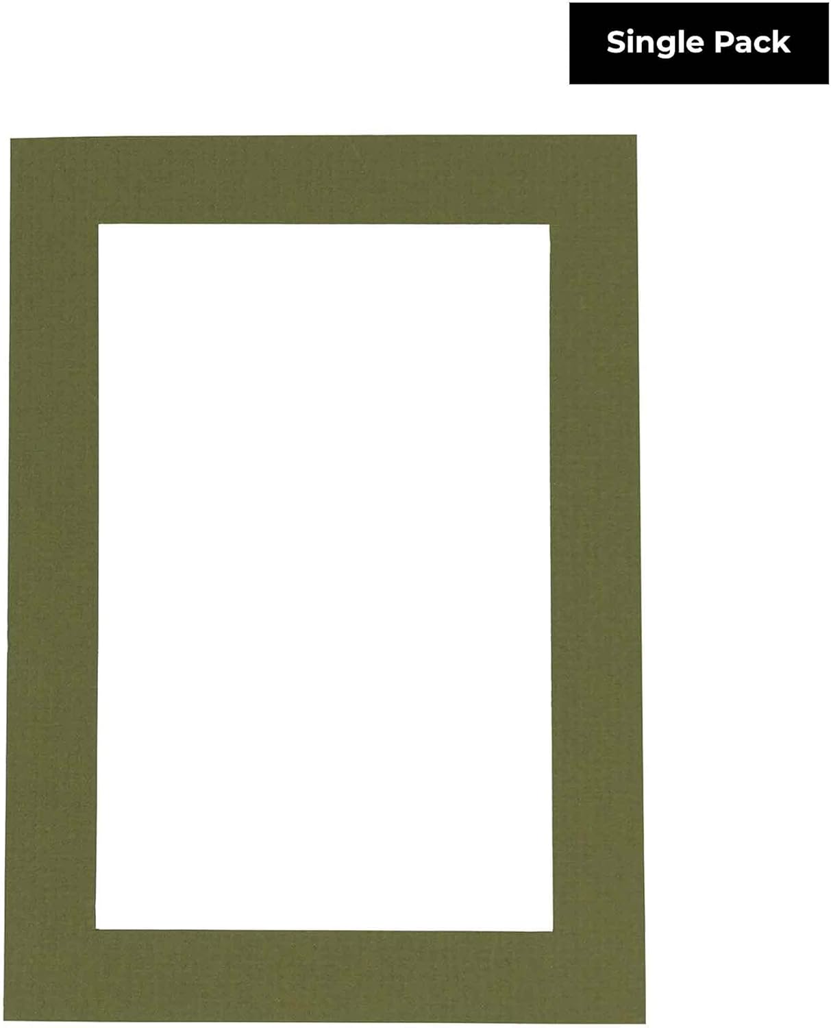 Poster Palooza 8.5x11 Mat Bevel Cut for 7x9 Photos - Acid Free Dill Green Precut Matboard - For Pictures, Photos, Framing - 4-ply Thickness