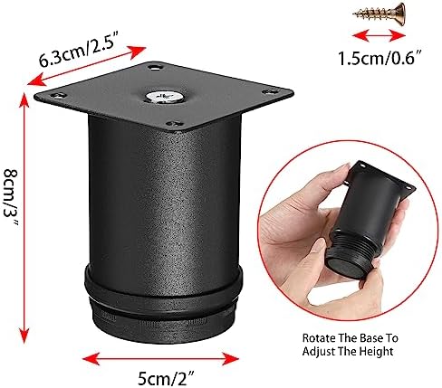 OwnMy 4PCS 3 Inch Stainless Steel Furniture Legs Feets Metal Cabinet Legs - Image 3