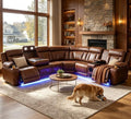Leather Power Reclining Sectional Sofa Set by PonlivingFurniture