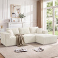92.5" L-Shaped Boneless Modular Sectional Sofa, Cloud Couch by TEKIROSE
