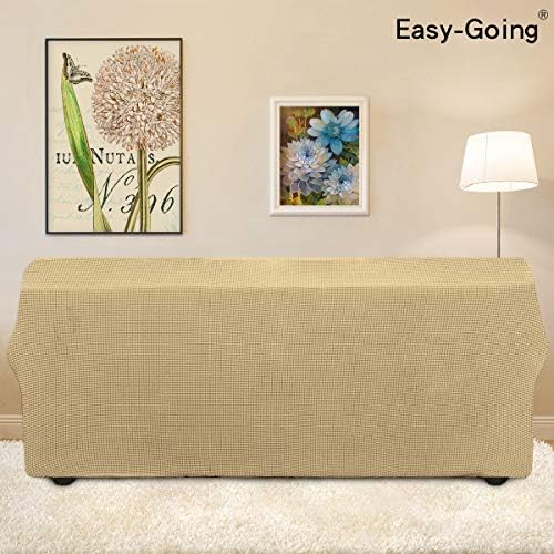 Easy-Going Stretch Oversized Sofa Couch Slipcover Washable Beige - Image 4