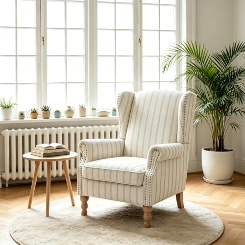 Mid Century Floral Wingback Chair - Image 2