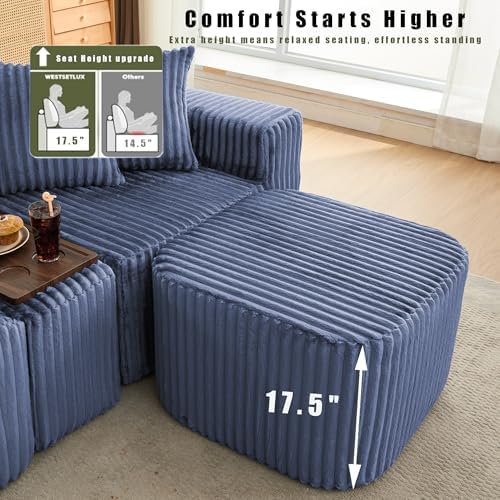 ivoros 137 Inch Modular Sectional Sofa Couch, Oversized Modern Cloud Couch - Image 5