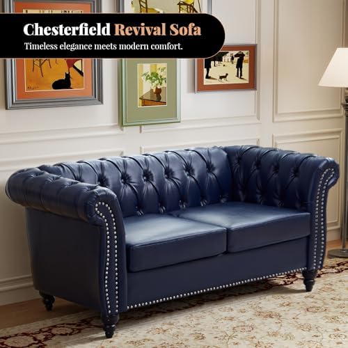 LEVNARY Chesterfield Loveseat, 2 Seater Tufted Couch - Image 6