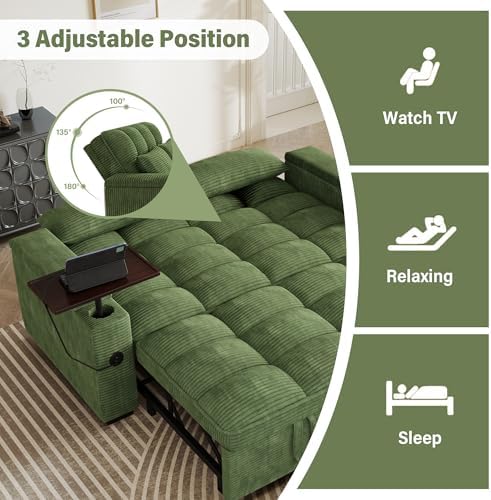 65'' Sleeper Sofa Pull Out Couches - Image 5