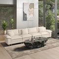 HERA'S HOUSE 158" Oversized Modular Sectional Straight Sofa, Corduroy Beige by HERASHOUSE