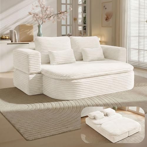 75'' Folding Sleeper Sofa Bed, Memory Foam Boneless Couch by IZLKQC