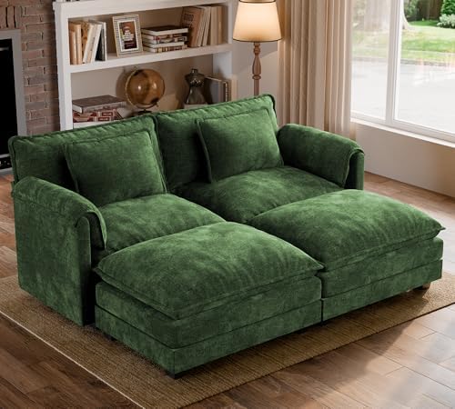 ELUCHANG 79" Oversized Modular Sectional Sofa, Comfy Chenille Cloud Couch by ELUCHANG