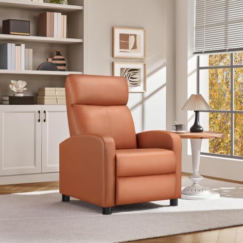 Yaheetech Recliner Chair with 3 Adjustable Angles Living Room Chairs Tan - Image 2