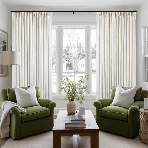 TWODRAPES Natural Extra Wide Pinch Pleat 100 x 102 Inch Linen Curtains - Image 2
